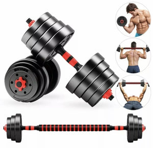 30kg Adjustable Dumbbell and Barbell Set